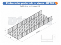 Eletrocalha Perf 50X50Mm Ge S/Virola Dispan Dp702 13574